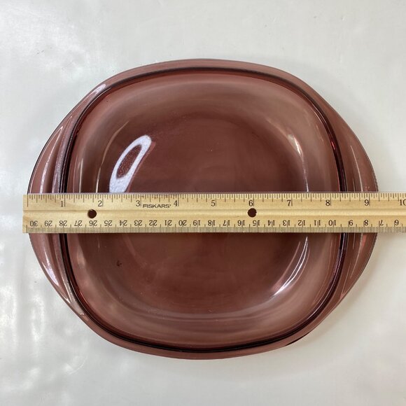 Pyrex Glass Replacement Lid Only Cranberry Vision Casserole Vintage 1.5 Quart - Picture 9 of 11